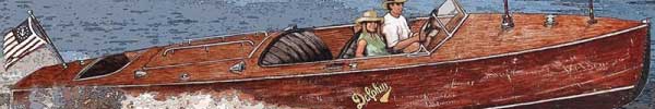 Classic Wooden Boat - Sept. 2022 Vintage Sign of the Month