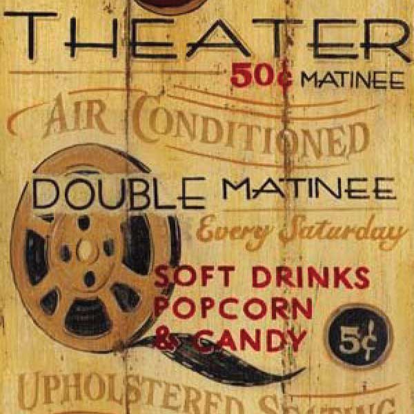 Movie collection; home theater; old-school movie reel.