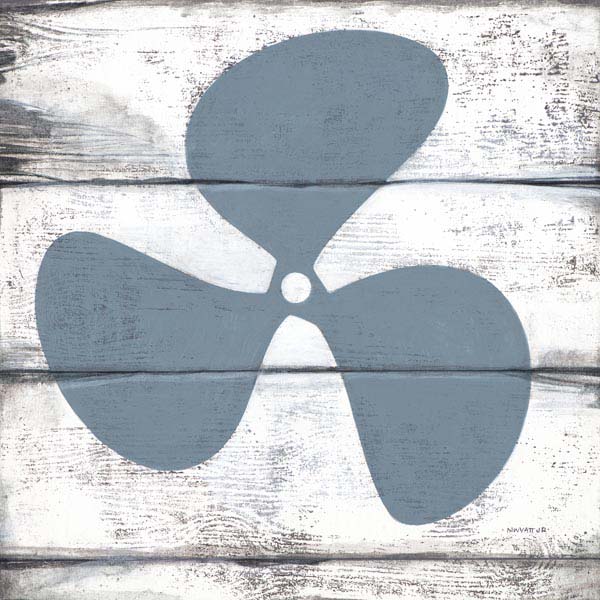 canvas print of a ship's screw (or prop). look of distressed wood boards