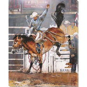 cowboy at rodeo canvas art print