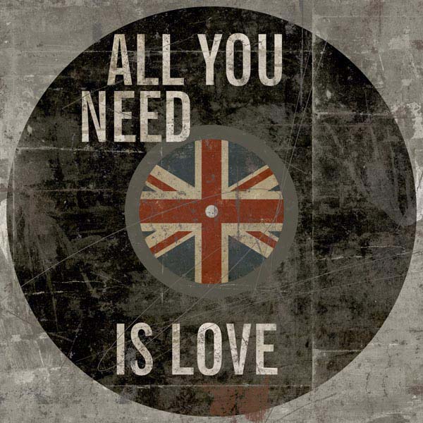 Pop Lyrics | All You Need Is Love | British | Wisdom | Canvas Print
