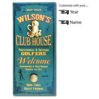 clubhouse wall art; personalize with your name
