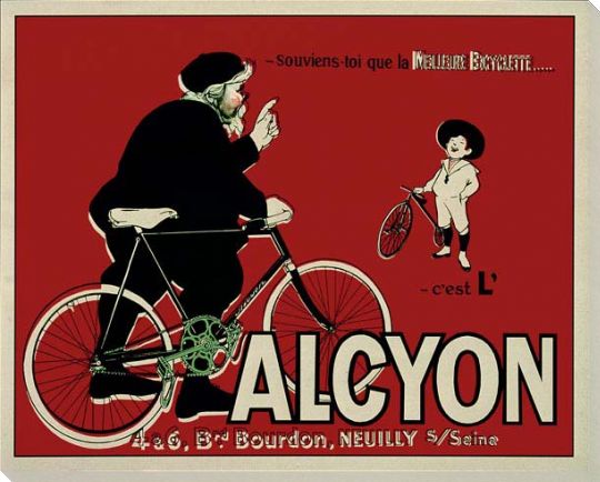 Alcyon | Bicycle | Vintage Ad | French | Canvas Print