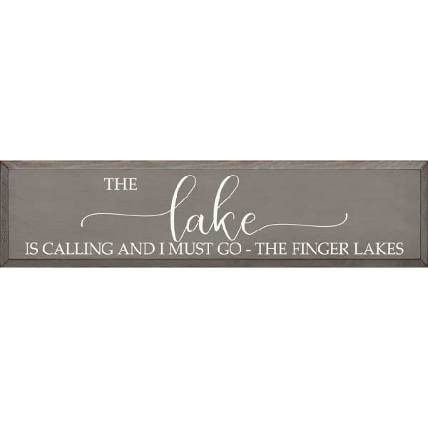 Lake | Custom Location | I Must Go | Personalize It! | 9" x 36" | Wood Sign