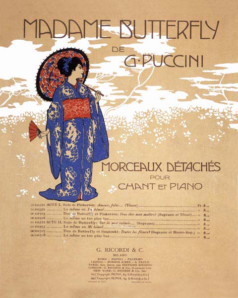 canvas art print opera poster Madame Butterfly