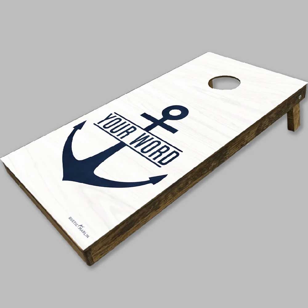Corn Hole | Anchor | Game | Personalized | Bean Bag Toss | Lawn