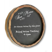 barrel sign chalkboard for Bar Menu