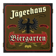 Biergarten dartboard cabinet customizable