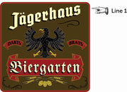 Personalize name on Biergarten dartboard cabinet