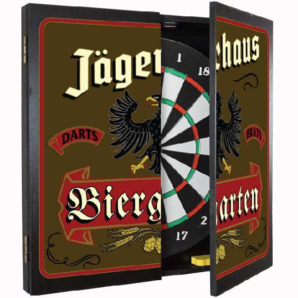 dartboard cabinet german eagle design