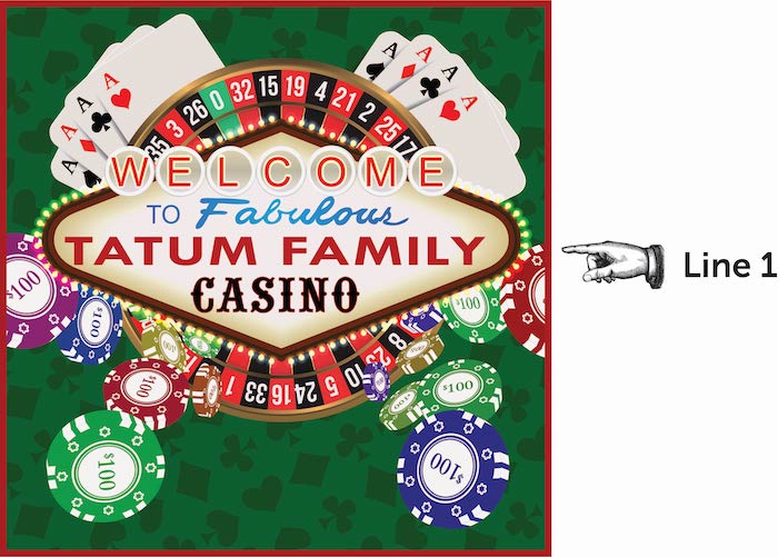 Personalize the name on this dartboard cabinet