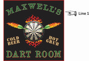 personalize this dart room cabinet