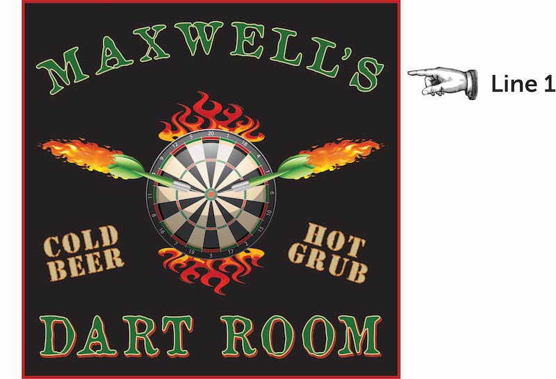 personalize this dart room cabinet