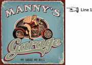 personalize this garage dartboard cabitet