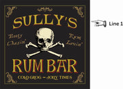 personalize this rum bar dartboard cabinet set