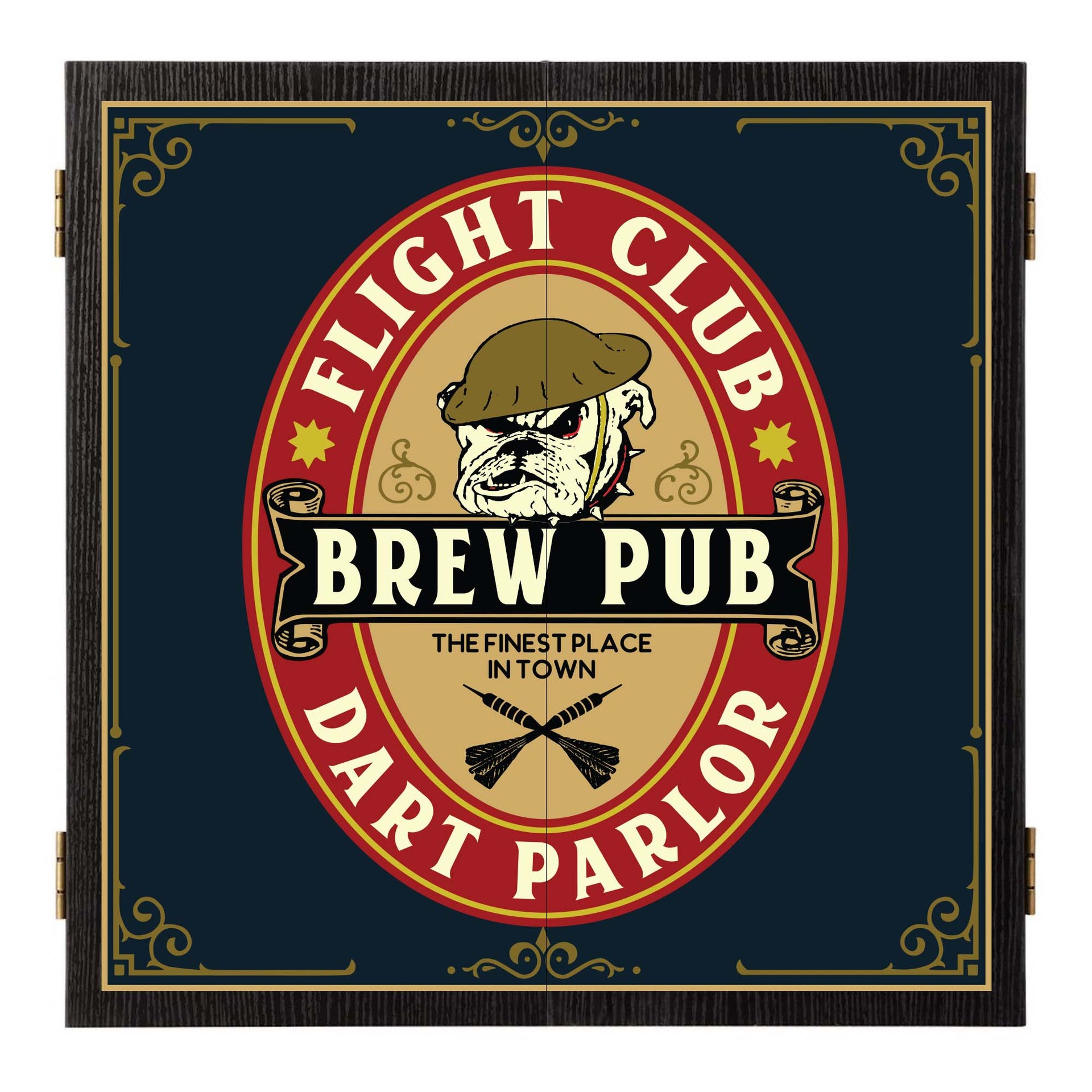 Brew pub dart room cabinet and set