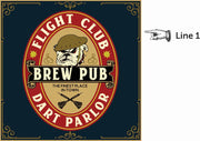 personalize this dartboard set for a brew pub