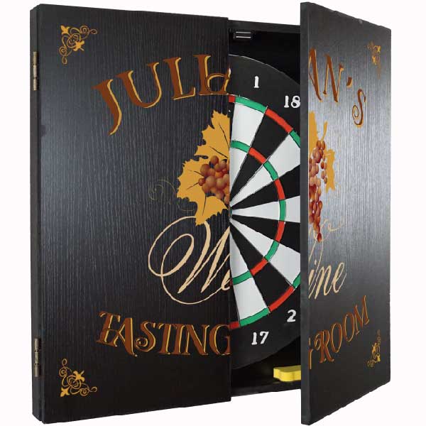 wine themed dartboard set