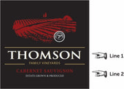 personalize this vineyard themed dartboard set