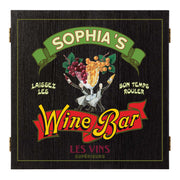Les vines wine bar dartboard set