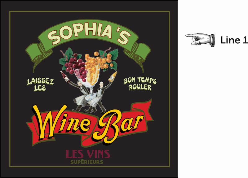 personalize the name on this wine bar dartboard cabinet