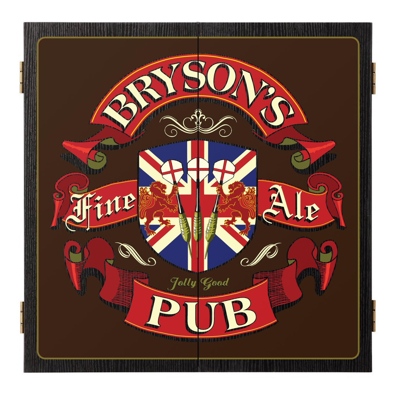 fine ale pub dartboard cabinet
