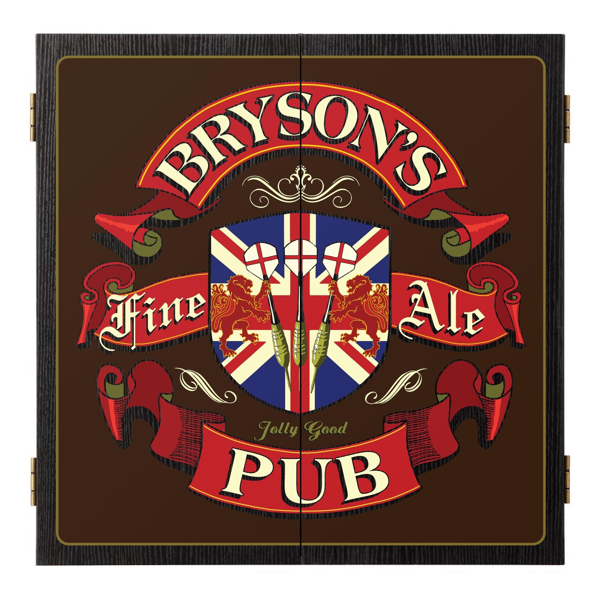 fine ale pub dartboard cabinet