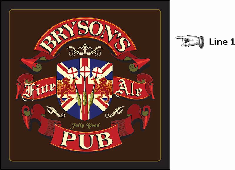 personalize this ale pub dartboard cabinet