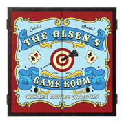 card! darts! game room dartboard