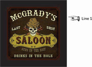personalize this saloon dartboard cabinet