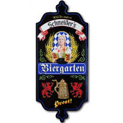 Biergarten wood sign with German beer mug