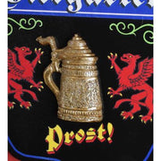 3d relief on this beer garden wood sign