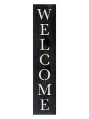Welcome sign in Ebony verticle