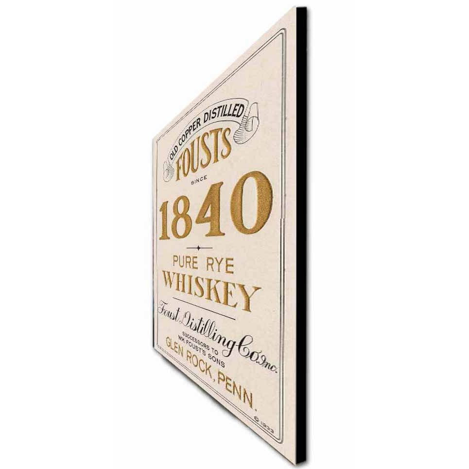 wood sign for rye whiskey