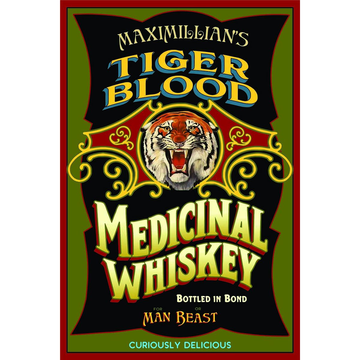 Whiskey | Wood Sign | Personalize It! | 3 Sizes | Tiger Blood | Medicinal Ad | Humor