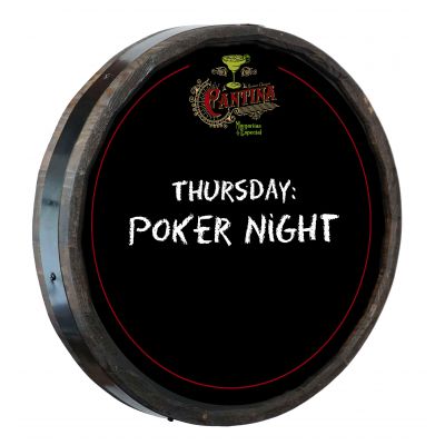 round barrel sign chalkboard for margaritas