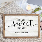farmhouse serving tray personalized with name