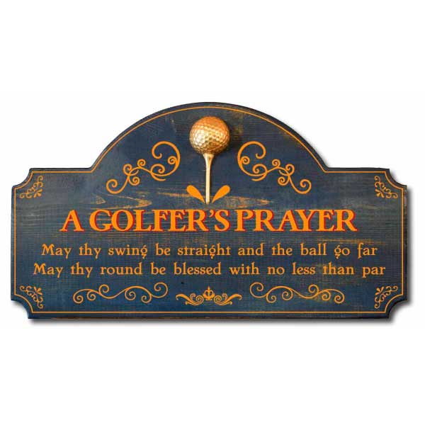 Golfer's Prayer | Par | Humorous | 3D Relief | Words | 9" x 16"