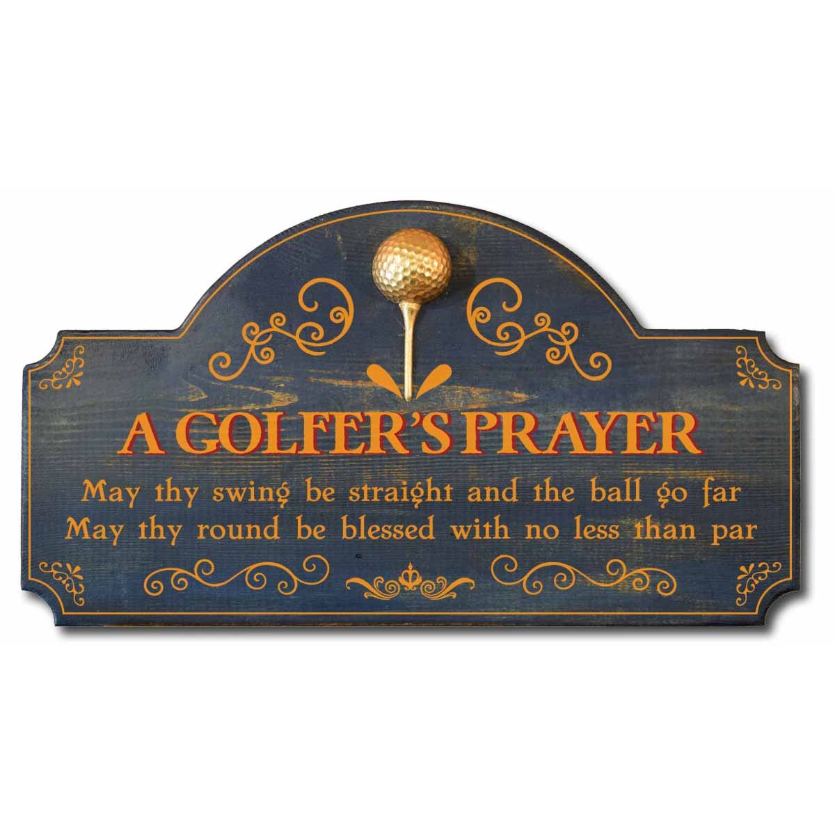 Golfer's Prayer | Par | Humorous | 3D Relief | Words | 9" x 16"