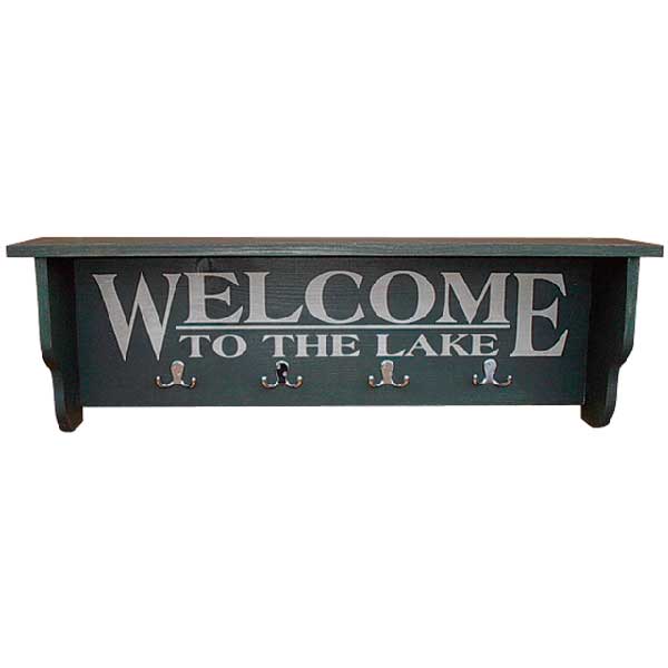 Welcome to the Lake coat rack