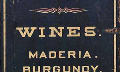 Collection of wine and winery themed vintage signs