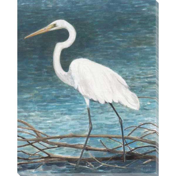 White Egret with Branches | Coastal | Beach | Norman Wyatt Jr | Canvas Print