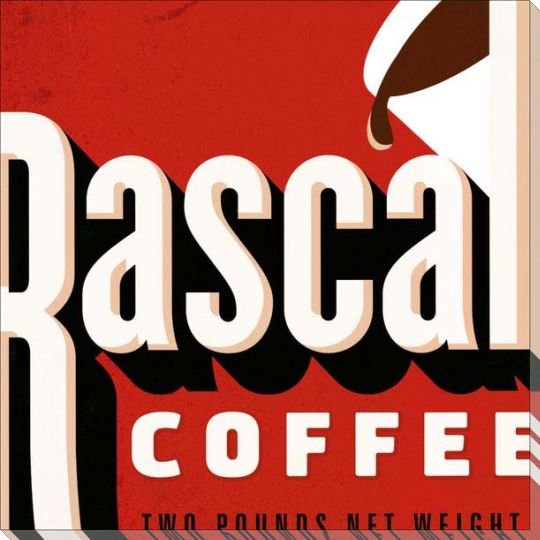 Coffee Shop Decor | Square | Kitchen | Café | Vintage Ad | Canvas Print