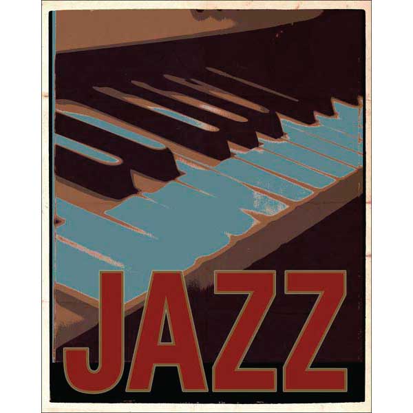 Musical Genres | Jazz | Piano | Stretched Canvas Print