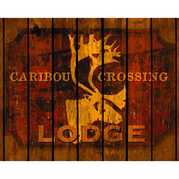 Caribou Lodge | Vintage-style | Mountain | Canvas Print