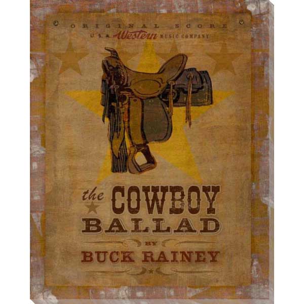 Cowboy Song | Saddle | Western | Music Company | Canvas Print