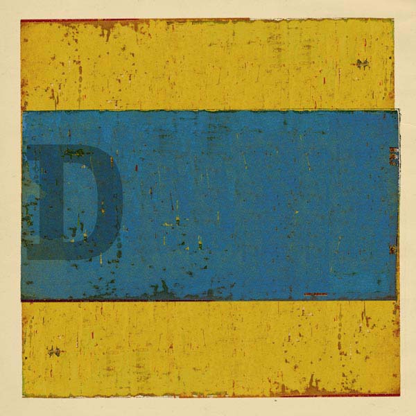 Boat flag letter D - nautical art; canvas print