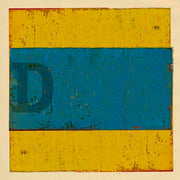 Boat flag letter D - nautical art; canvas print
