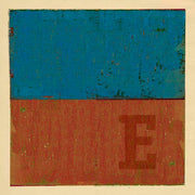 Boat flag letter E - nautical art; canvas print