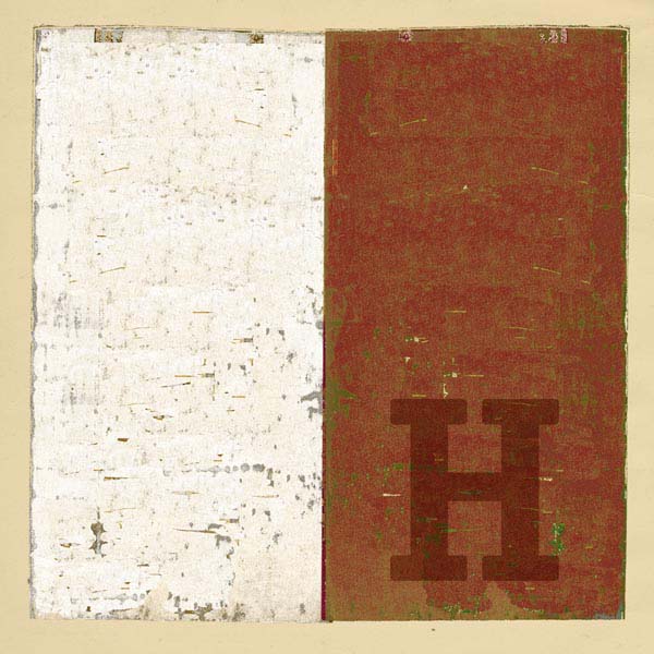 Boat flag letter H  nautical art; canvas print